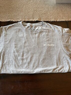 Columbia Heather PFG Gray Logo Short Sleeve Tee